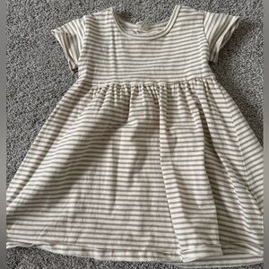 Striped Cream and Tan Quincy Mae Dress